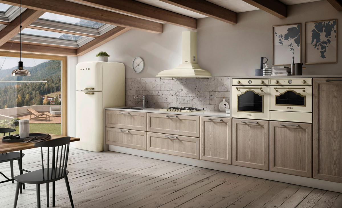 EINBAUBACKOFEN SFP750POPZ  - Messingfarben/Creme, Basics, Metall (59,7/59,2/54,8cm) - SMEG