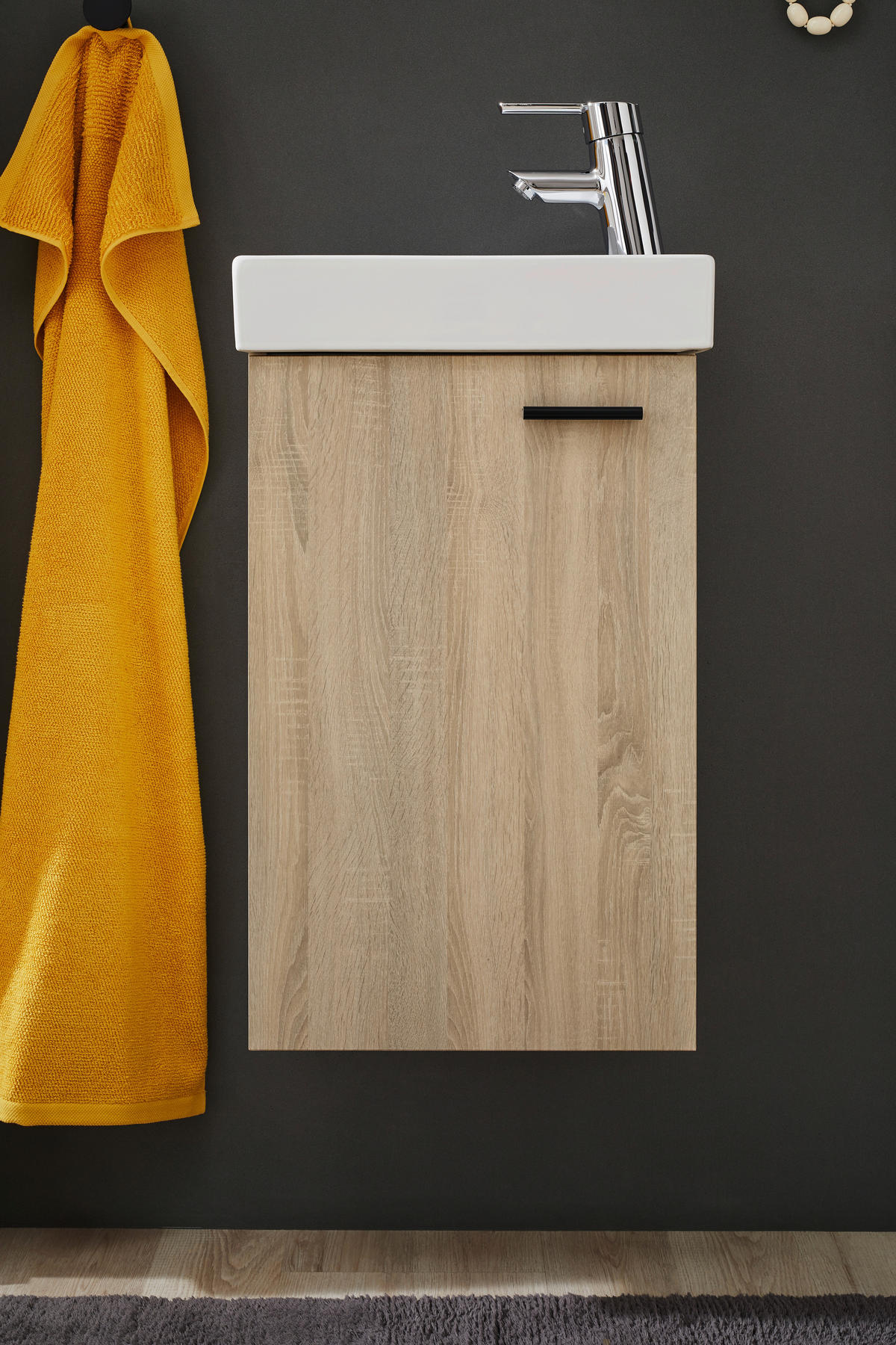 GÄSTEBAD 40 cm  - Weiß/Sonoma Eiche, KONVENTIONELL, Holzwerkstoff (40cm) - Xora