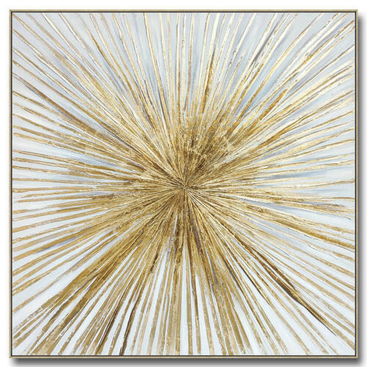 OLEJOMAĽBA, 100/100 cm - zlatá, Design, drevo (100/100cm)