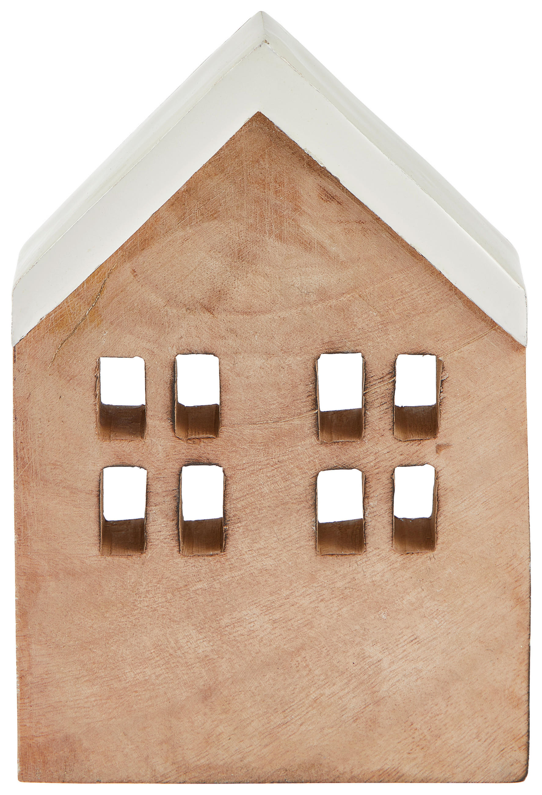 DEKOHAUS  - Braun/Weiß, Trend, Holz (14/22/3,5cm) - X-Mas