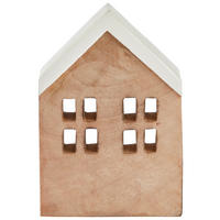 DEKOHAUS  - Braun/Weiß, Trend, Holz (14/22/3,5cm) - X-Mas