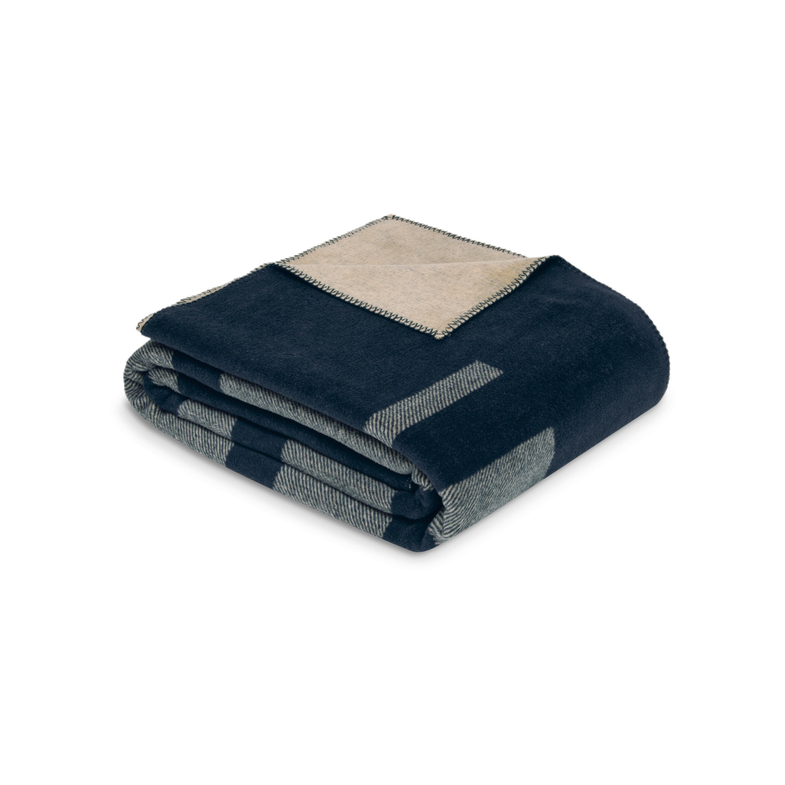 DEKA, bavlna, 150/200 cm - modrá/přírodní barvy, Basics, textil (150/200cm) - Novel