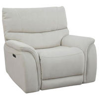 RECLINERFÅTÖLJ i vävt tyg cremefärgad  - svart/cremefärgad, Klassisk, metall/textil (102/99/98cm) - Livetastic