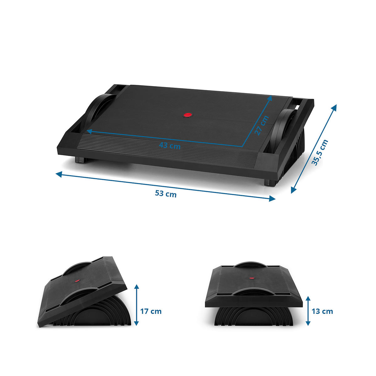 FOTSTÖD - svart, Basics, plast (53/8-17/35,5cm) - MID.YOU