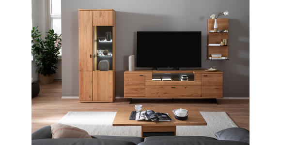 WANDBOARD  45/94/24 cm  - Wildeiche, Natur, Holz/Metall (45/94/24cm) - Linea Natura