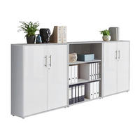 AKTENSCHRANK Grau, Weiß  - Weiß/Grau, MODERN, Holzwerkstoff (253,2/113,6/33cm) - MID.YOU