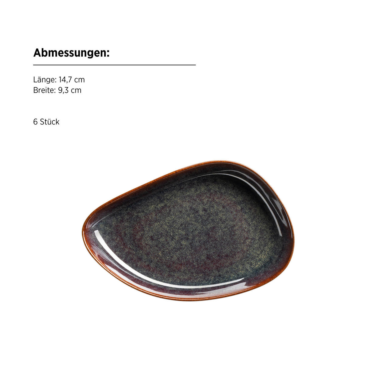 SNACKSCHALENSET Cordelia   - Rot/Braun, Trend, Keramik - Mäser