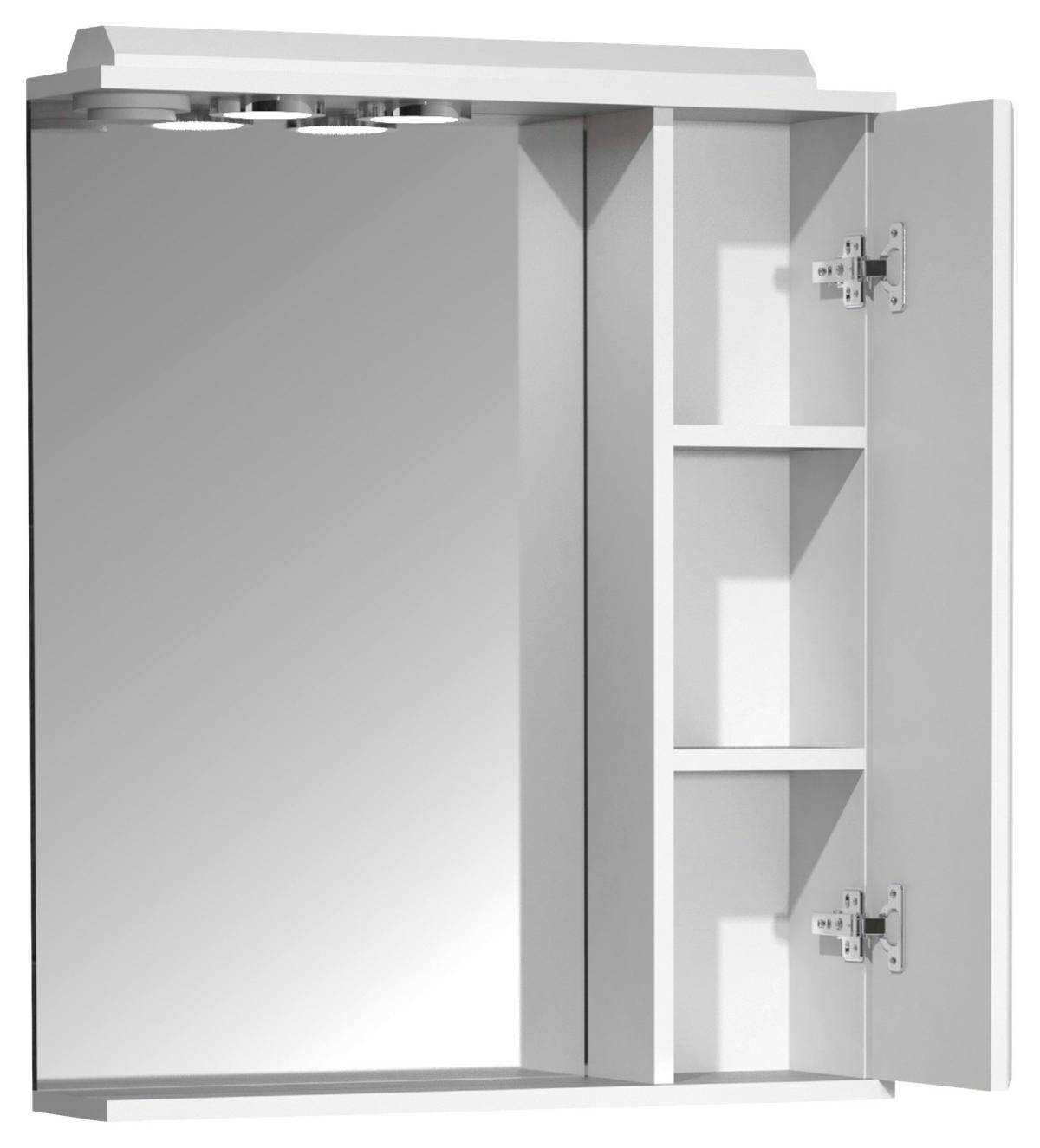 BADRUM 131 cm  - vit/silver, Modern, metall/trämaterial (131cm) - MID.YOU