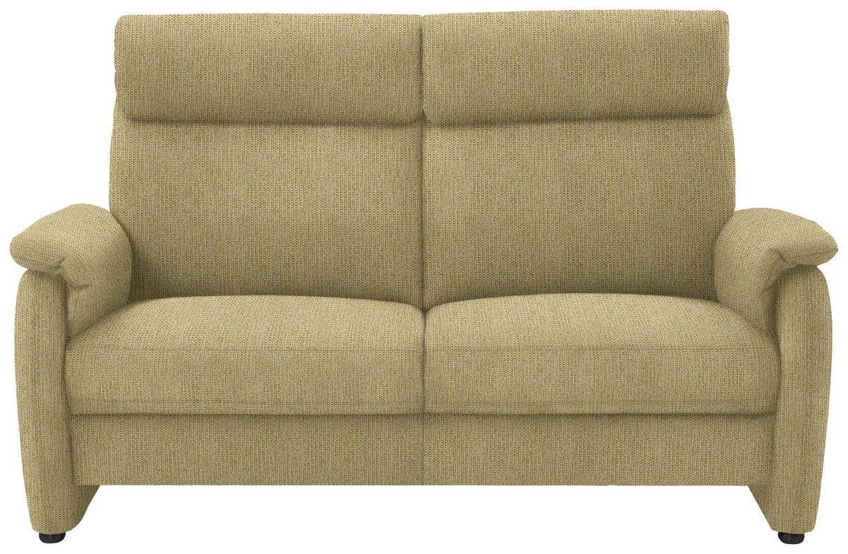 2,5-SITZER in Flachgewebe Gelb, Hellgrün  - Gelb/Schwarz, KONVENTIONELL, Textil/Metall (178/107/97cm) - Pure Home Comfort