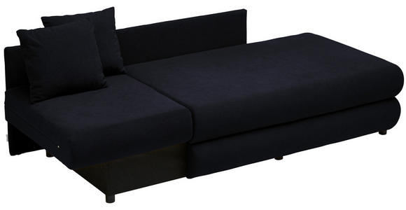 RÉCAMIERE in Flachgewebe Schwarz - Schwarz, Design, Kunststoff/Textil (171/71-88/93cm) - Cantus