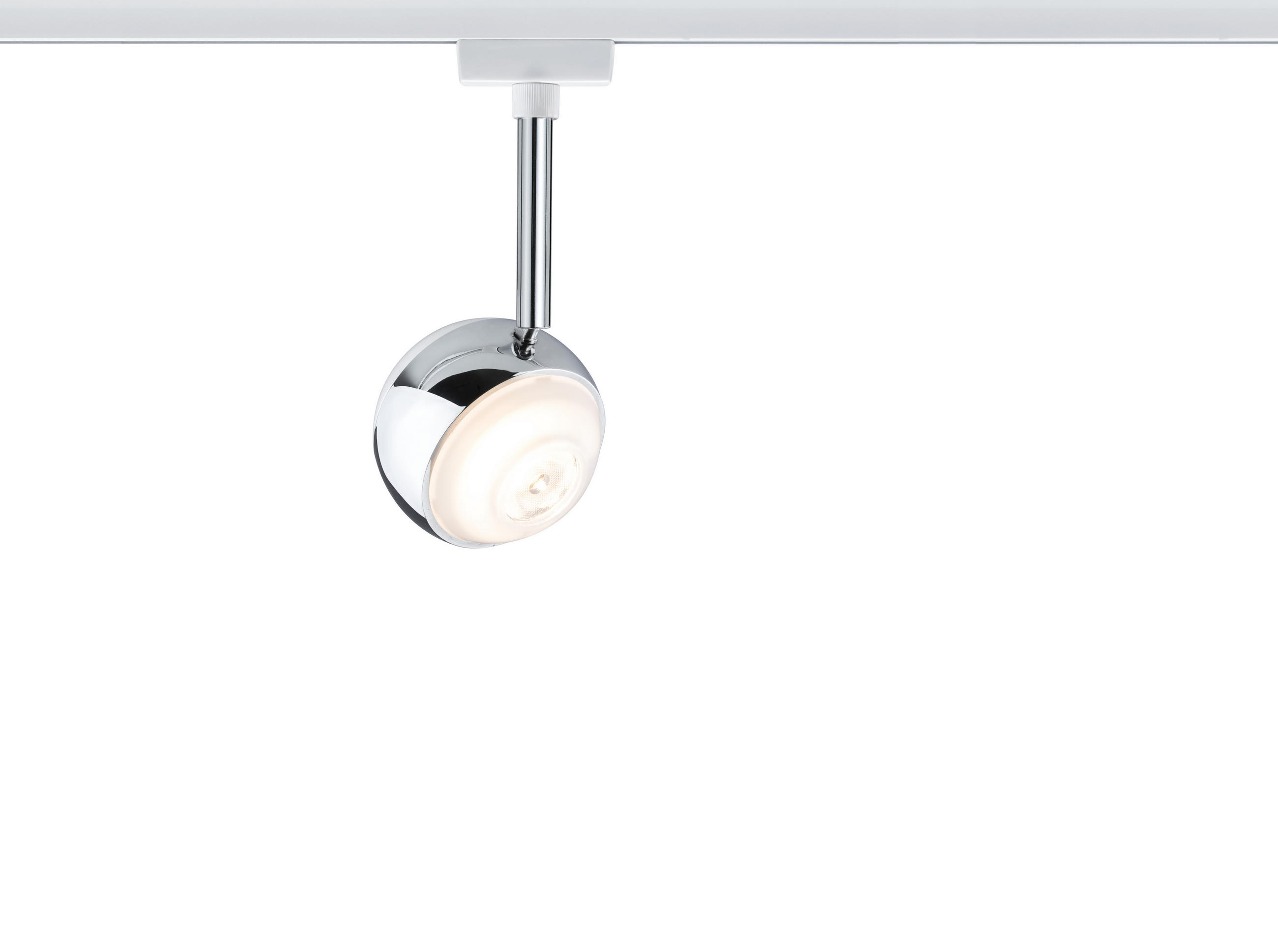 SCHIENENSYSTEM-STRAHLER URail 8/21/8 cm   - Chromfarben/Weiß, Design, Metall (8/21/8cm) - Paulmann