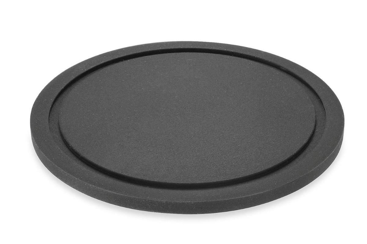 GLASUNTERSETZERSET Metall, Kunststoff Schwarz, Edelstahlfarben  - Edelstahlfarben/Schwarz, KONVENTIONELL, Kunststoff/Metall (9/3,5/9cm) - Zack