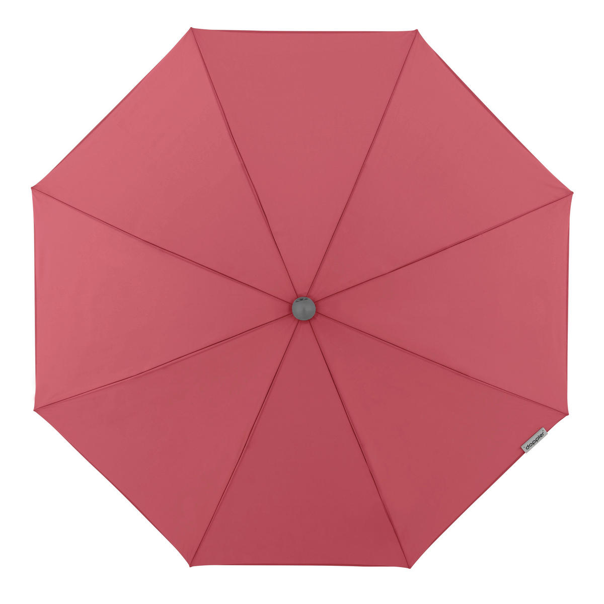 SONNENSCHIRM 200 cm Rot  - Silberfarben/Rot, KONVENTIONELL, Textil/Metall (200/200cm) - Doppler