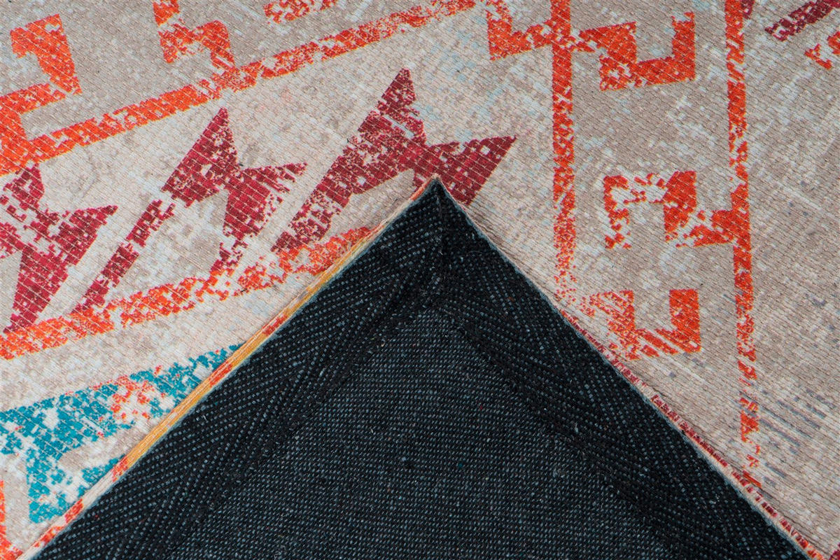 PLOCHO TKANÝ KOBEREC, 120/170 cm, viacfarebná, oranžová - oranžová/viacfarebná, Konventionell, textil (120/170cm)