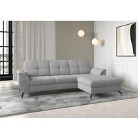 ECKSOFA in Flachgewebe Grau  262/164 cm  - Schwarz/Grau, MODERN, Textil/Metall (262/164cm) - Sit & More