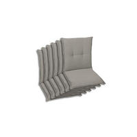 SESSELAUFLAGENSET in Grau meliert  - Grau, Basics, Textil (50/7/100cm)