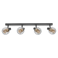 LED-STRAHLER 82,5/10,5/17,6 cm   - Schwarz, Basics, Glas/Metall (82,5/10,5/17,6cm) - Osram