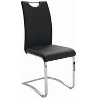 SCHWINGSTUHL  in Lederlook  - Schwarz, Design, Textil/Metall (43/100/57cm) - Carryhome
