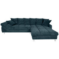 ECKSOFA Webstoff Petrol  - Petrol, Design, Textil/Metall (337/228cm) - Carryhome