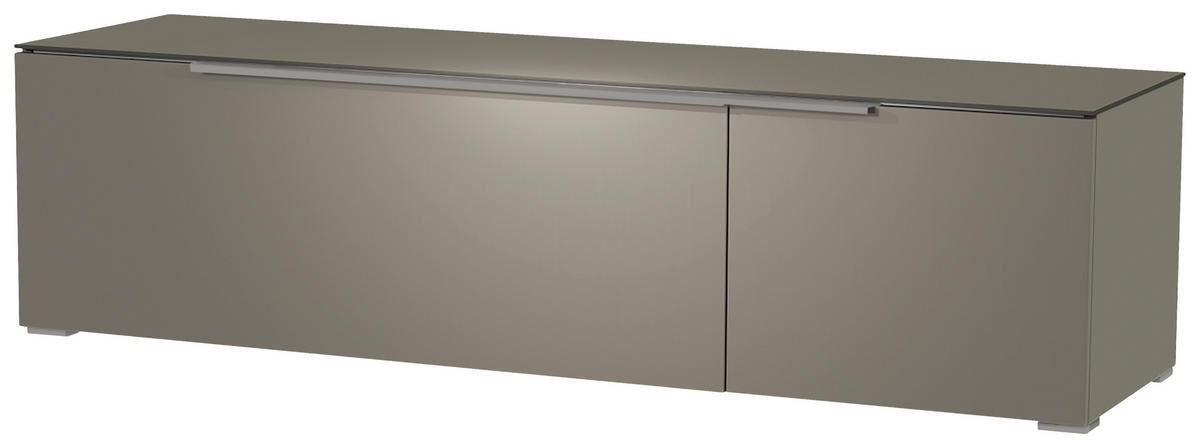 LOWBOARD Alufarben  160/43/45 cm  - Alufarben, Design, Glas/Holzwerkstoff (160/43/45cm) - Moderano