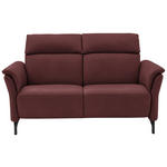 2-SITZER-SOFA  in Echtleder Bordeaux   - Bordeaux/Schwarz, KONVENTIONELL, Leder/Metall (178/103/92cm) - Dieter Knoll