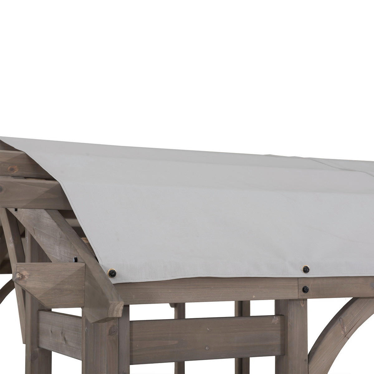 PAVILLON 427/250/305 cm   - Hellgrau/Naturfarben, Basics, Holz/Textil (427/250/305cm)
