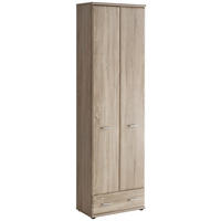 PREDSIEŇOVÁ SKRIŇA, dub sonoma, dub, 60/203/32 cm - strieborná/dub sonoma, Basics, drevo/kompozitné drevo (60/203/32cm) - Cantus