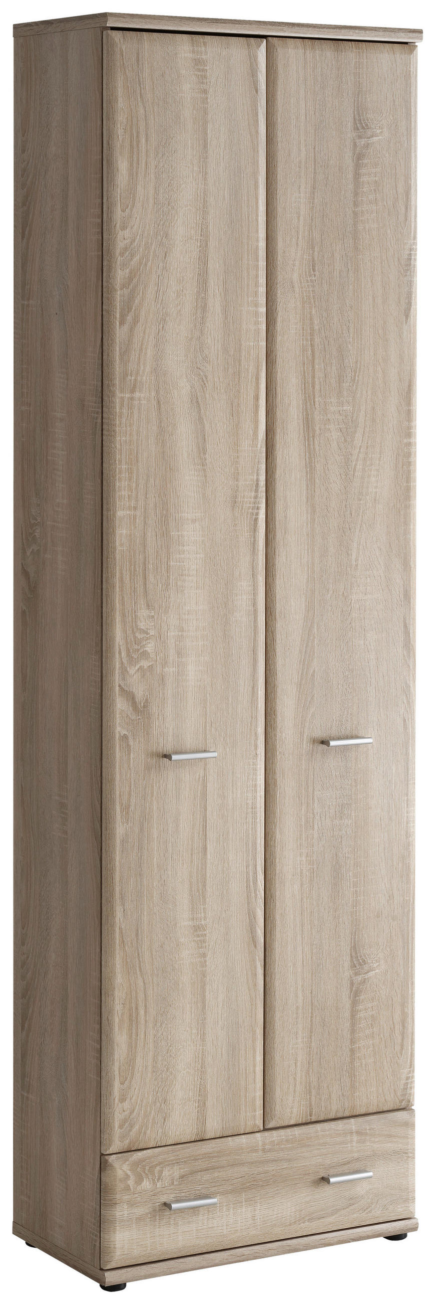 PREDSIEŇOVÁ SKRIŇA, dub sonoma, dub, 60/203/32 cm - strieborná/dub sonoma, Basics, drevo/kompozitné drevo (60/203/32cm) - Cantus