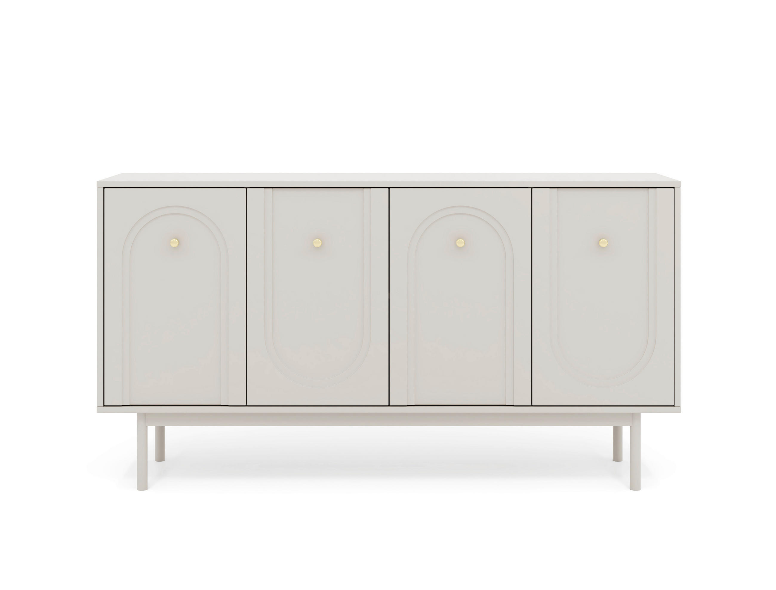 SIDEBOARD Majuro  in 154/82/39 cm  - Kaschmir/Goldfarben, LIFESTYLE, Holzwerkstoff/Metall (154/82/39cm) - MID.YOU