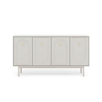 SIDEBOARD Majuro  in 154/82/39 cm  - Kaschmir/Goldfarben, LIFESTYLE, Holzwerkstoff/Metall (154/82/39cm) - MID.YOU
