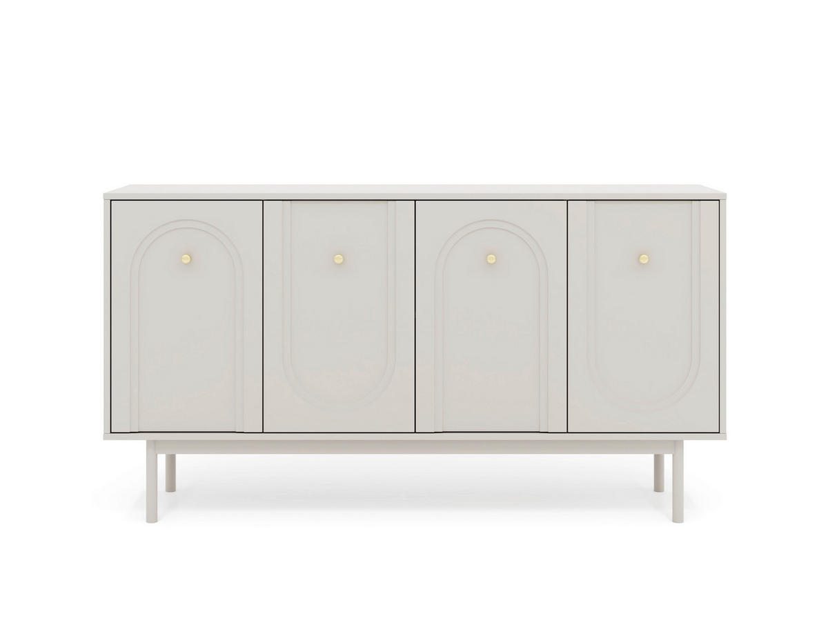 SIDEBOARD Majuro  in 154/82/39 cm  - Kaschmir/Goldfarben, LIFESTYLE, Holzwerkstoff/Metall (154/82/39cm) - MID.YOU