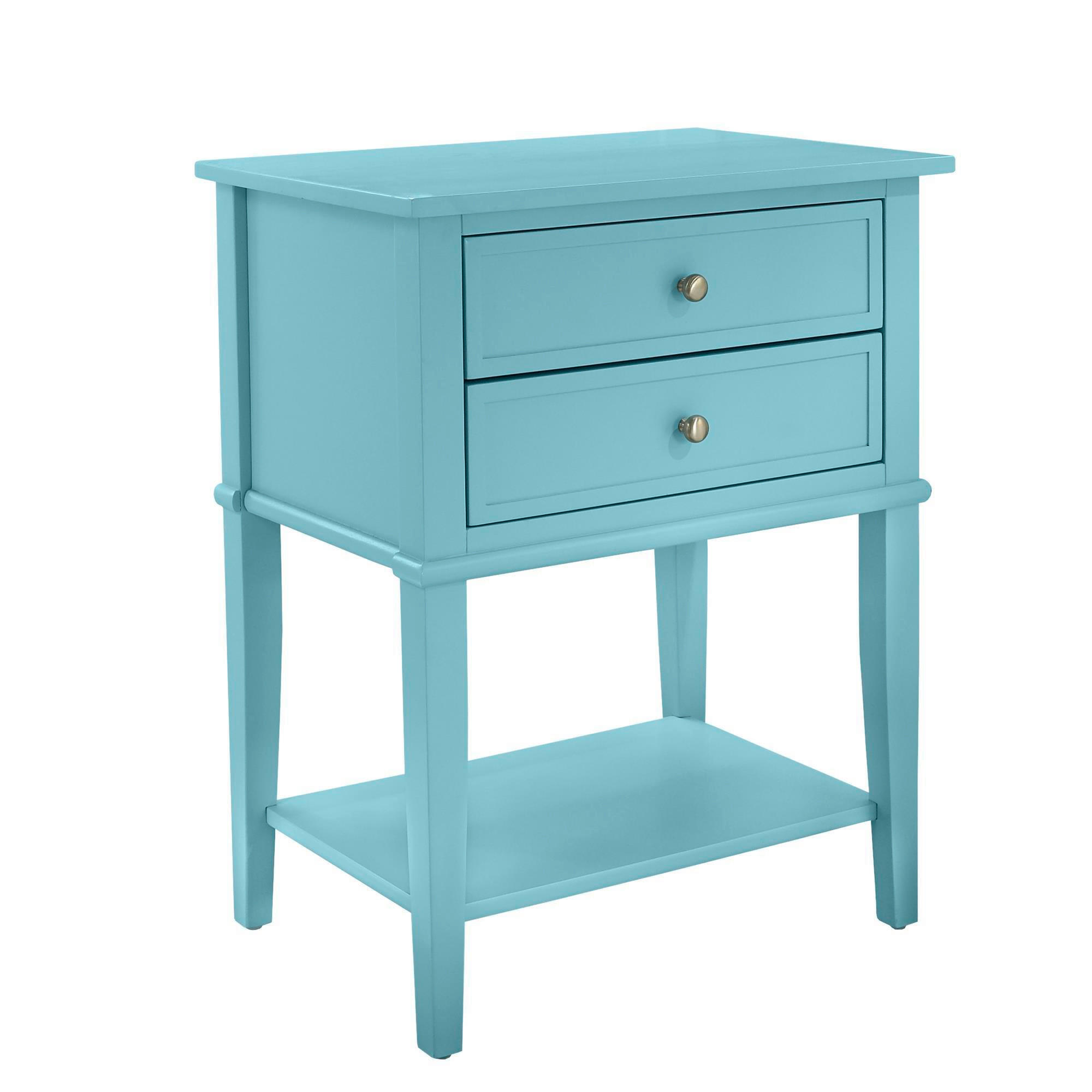 BEISTELLTISCH 56/40/72 cm Hellblau rechteckig  - Blau/Silberfarben, Design, Holz/Holzwerkstoff (56/40/72cm) - MID.YOU