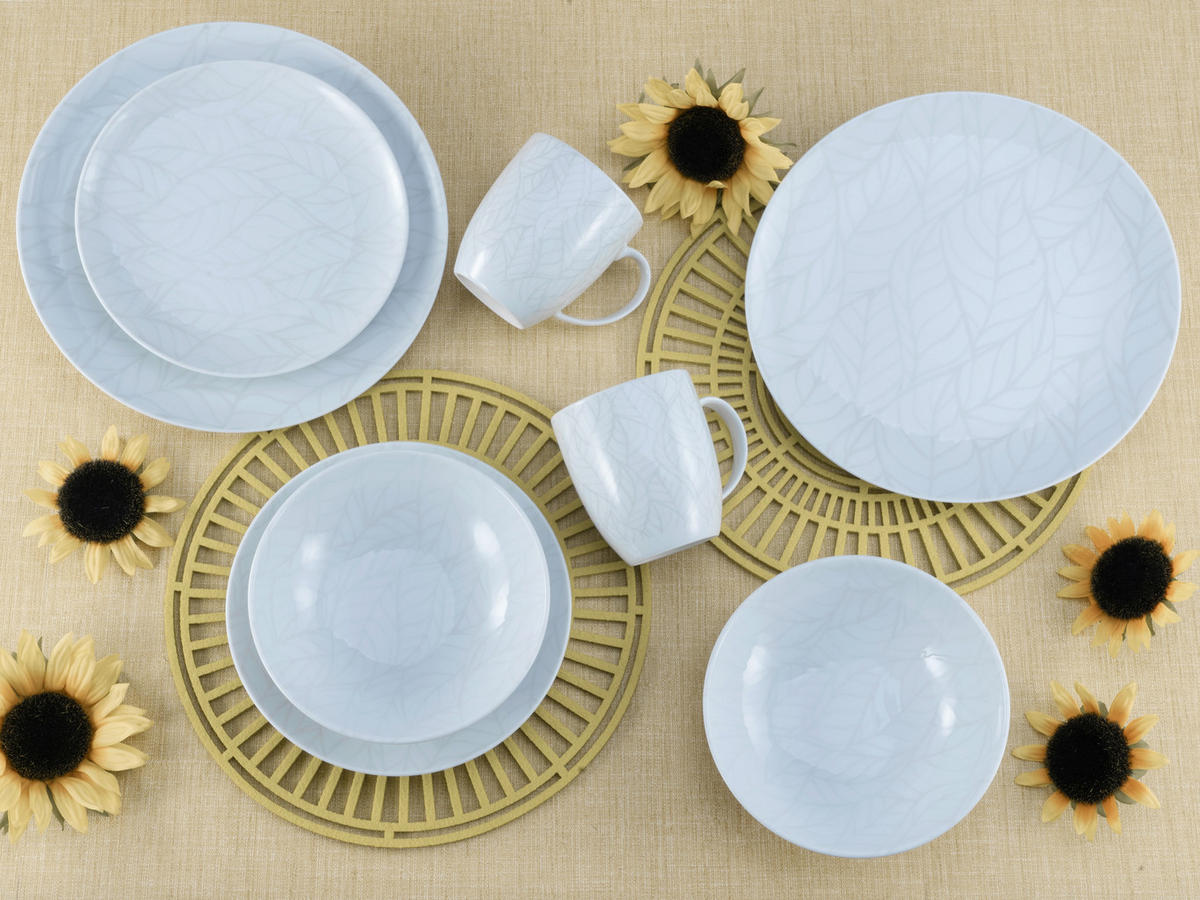 KOMBISERVICE Multicolor, Weiß 16-teilig  - Multicolor/Weiß, Basics, Keramik - Creatable