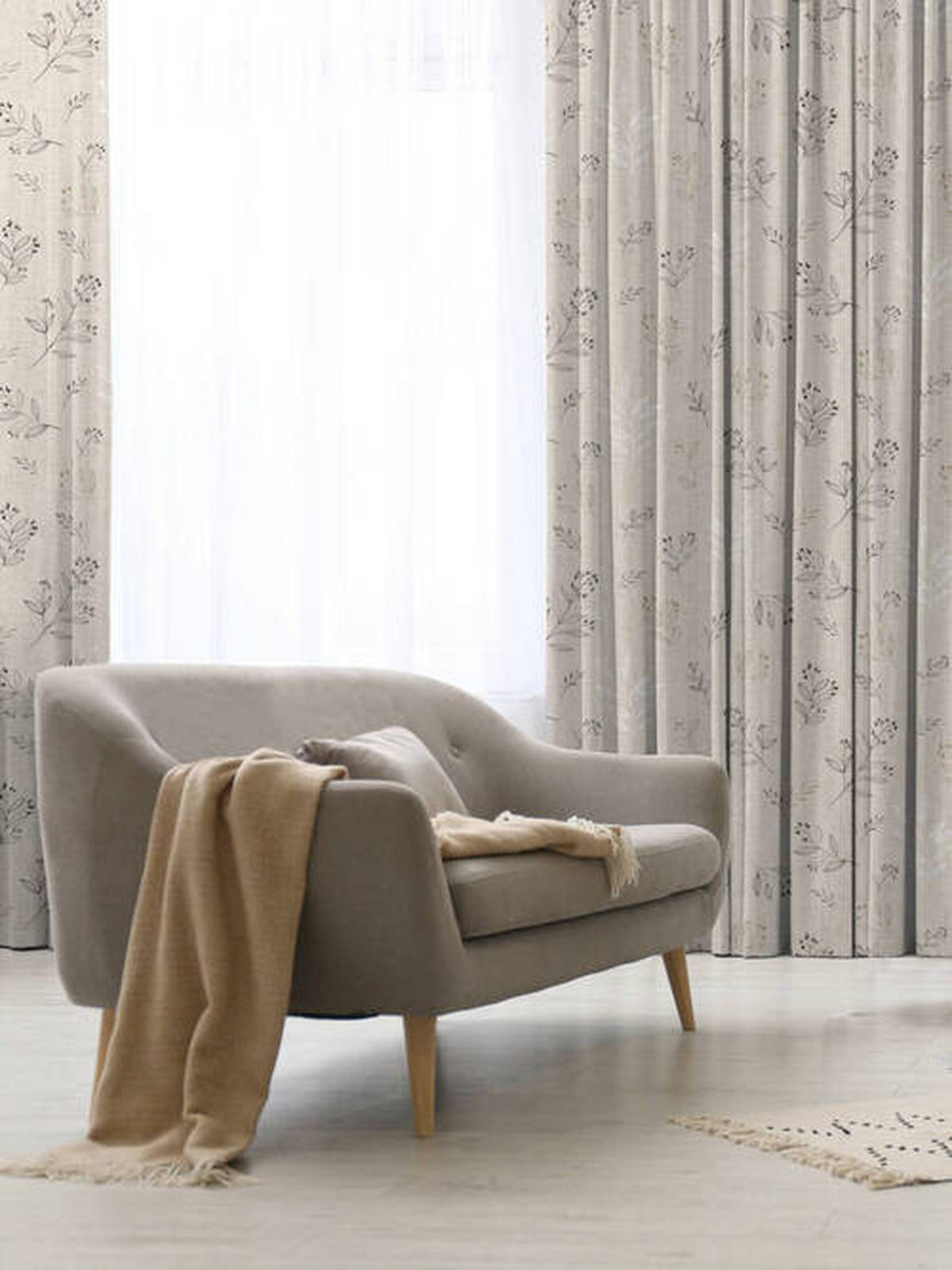 VORHANGSTOFF per lfm blickdicht  - Hellbraun, KONVENTIONELL, Textil (140cm) - Esposa