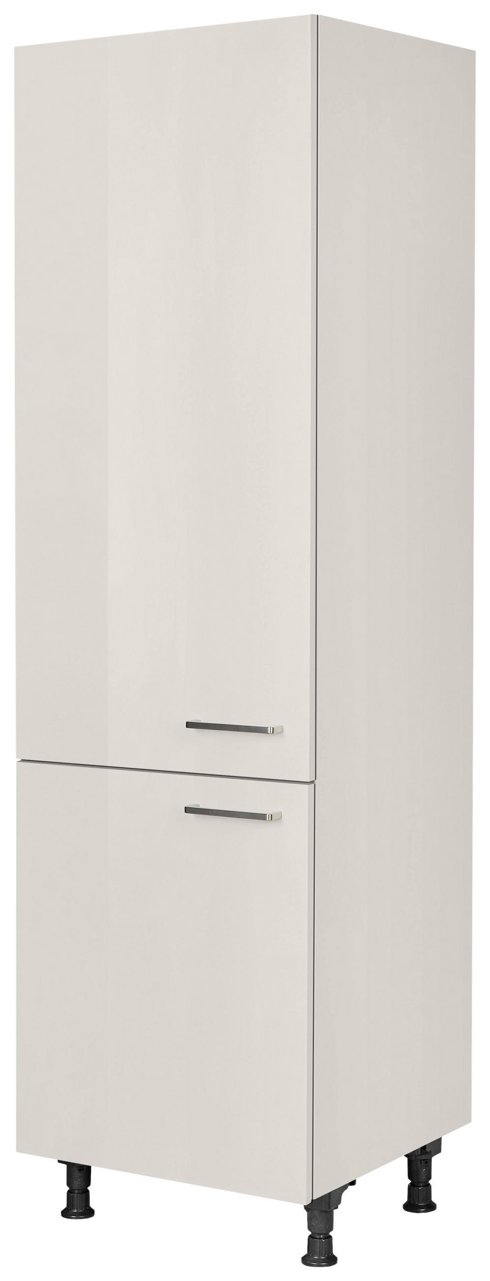 GERÄTEUMBAUSCHRANK 60/216,6/58 cm  Hellgrau  - Edelstahlfarben/Hellgrau, Modern, Holzwerkstoff/Metall (60/216,6/58cm) - Nobilia