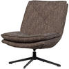 SESSEL in Webstoff Braun  - Schwarz/Braun, Design, Textil/Metall (75/88/94cm) - Livetastic