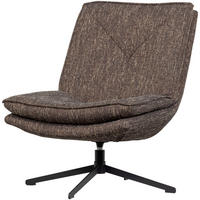 SESSEL in Webstoff Braun  - Schwarz/Braun, Design, Textil/Metall (75/88/94cm) - Livetastic