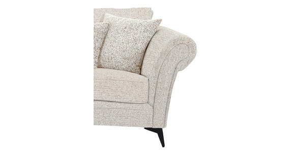MEGASOFA in Chenille Beige - Beige/Schwarz, ROMANTIK / LANDHAUS, Textil/Metall (273/50-79/125cm) - Landscape