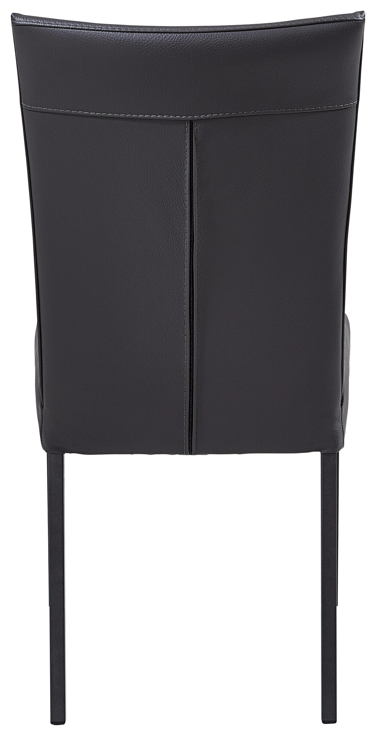 STUHL Echtleder Graphitfarben  - Anthrazit/Graphitfarben, Design, Leder/Metall (47/91/63cm) - Musterring