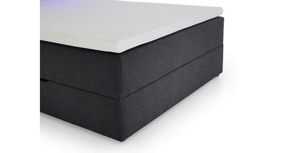 BOXSPRINGBETT 120/200 cm in Anthrazit - Anthrazit/Schwarz, Design, Holz/Textil (120/200cm) - Xora