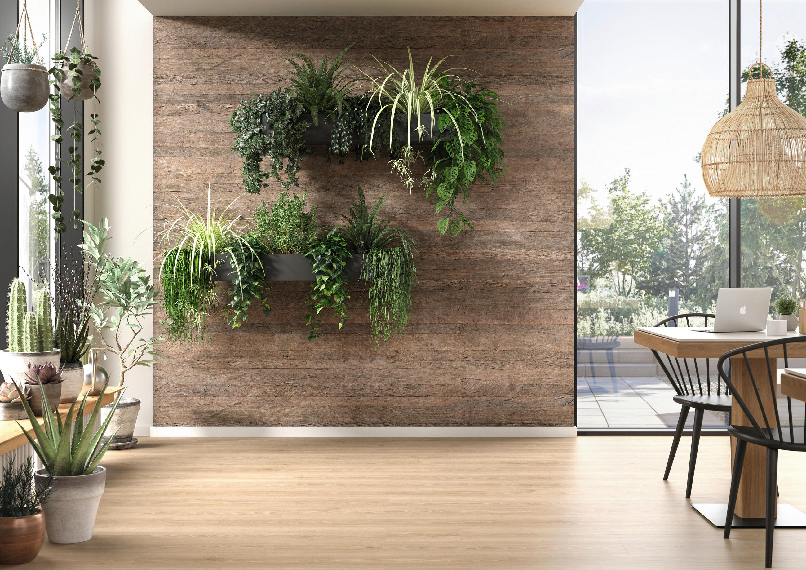 DECOWALL ANNABA EICHE NATUR 3 Stück  - Eichefarben/Braun, KONVENTIONELL, Holzwerkstoff (125/66/1.2cm) - Egger Holzwerkstoffe