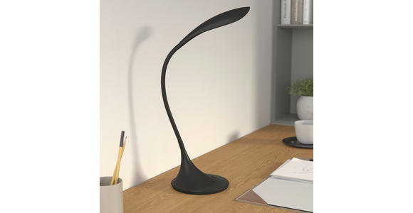 SCHREIBTISCHLEUCHTE Propus 22/17/37,5 cm  - Schwarz, Basics, Kunststoff (22/17/37,5cm) - Novel