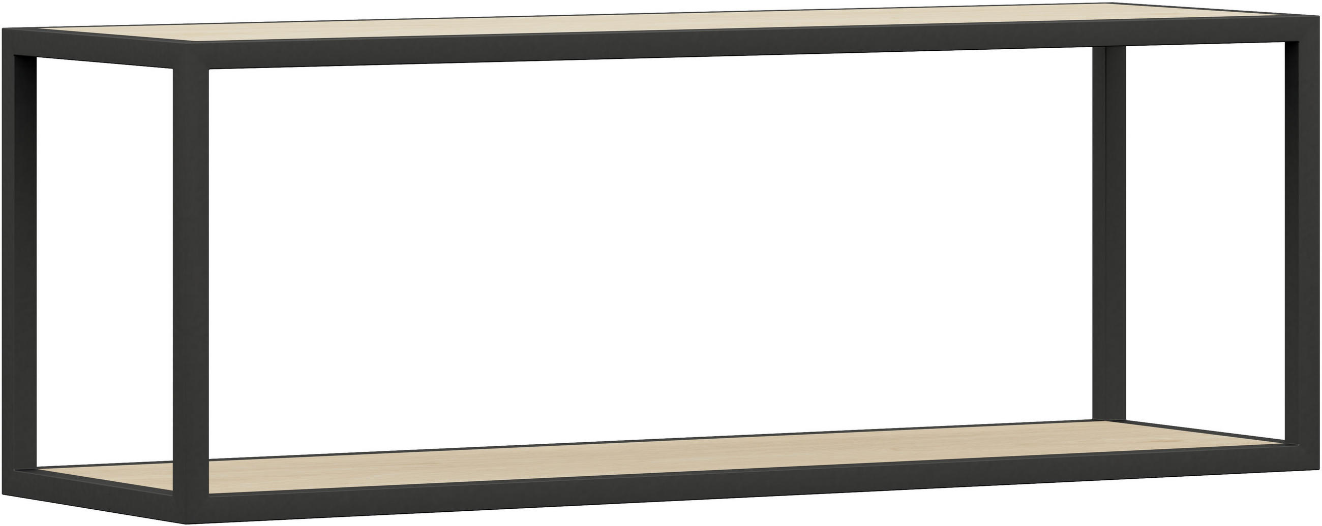 WANDREGAL Anthrazit, Eichefarben  - Eichefarben/Anthrazit, Design, Holzwerkstoff/Metall (100/35,2/29cm) - Cantus