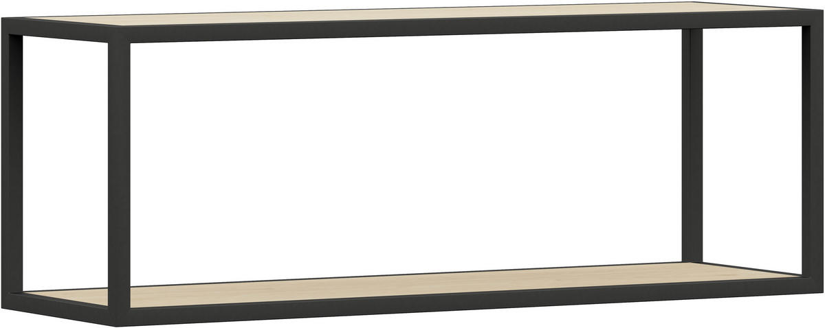 WANDREGAL 100/35,2/29 cm  - Eichefarben/Anthrazit, Design, Holzwerkstoff/Metall (100/35,2/29cm) - Cantus