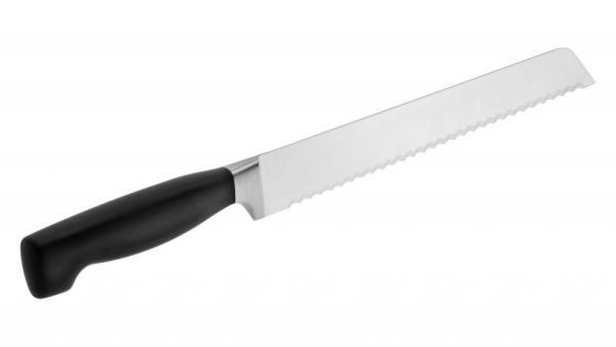 BROTMESSER **** VIER STERNE  - Edelstahlfarben/Schwarz, Basics, Kunststoff/Metall - Zwilling
