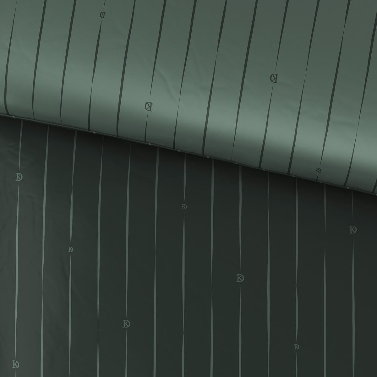 WENDEBETTWÄSCHE STRIPES DK Satin 140/200 cm  - Grün, Design, Textil (140/200cm) - Dieter Knoll