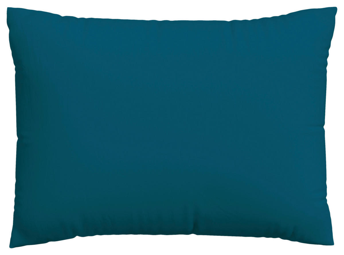 KOPFPOLSTERBEZUG KNITTED JERSEY 60/80 cm  - Petrol, Basics, Textil (60/80cm) - Schlafgut