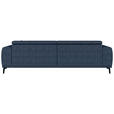 BIGSOFA Webstoff Dunkelblau  - Schwarz/Dunkelblau, KONVENTIONELL, Textil/Metall (280/80/110cm) - Carryhome