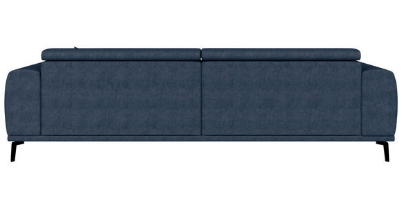 BIGSOFA Webstoff Dunkelblau  - Schwarz/Dunkelblau, KONVENTIONELL, Textil/Metall (280/80/110cm) - Carryhome