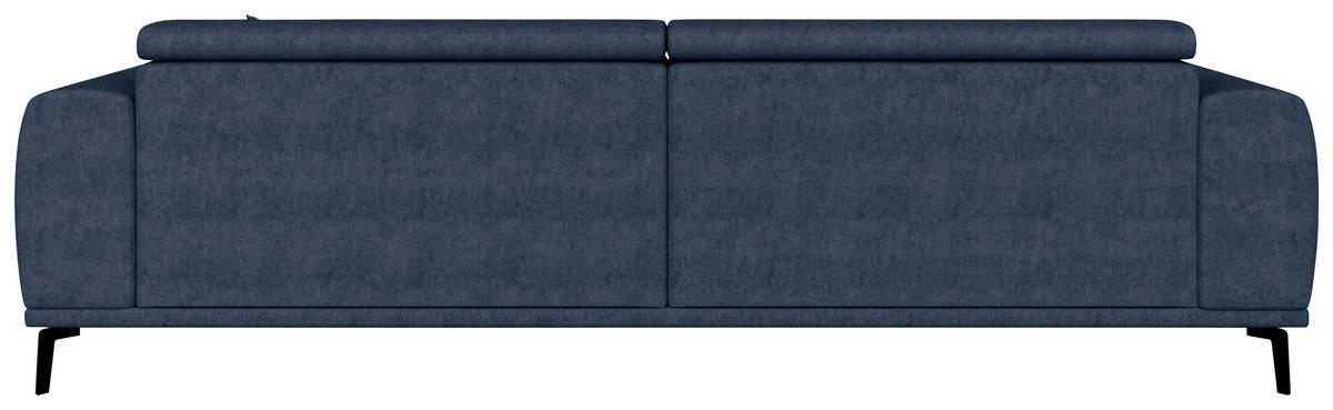 BIGSOFA Webstoff Dunkelblau  - Schwarz/Dunkelblau, KONVENTIONELL, Textil/Metall (280/80/110cm) - Carryhome